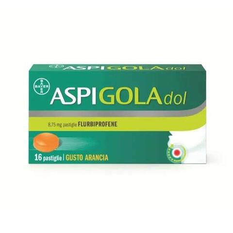 AspiGolaDol 16 pastiglie gusto arancia 8,75mg flurbiprofene