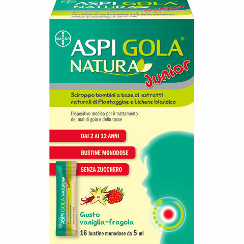 Aspi Gola Natura Junior 16 Bustine Monodose Da 5ml