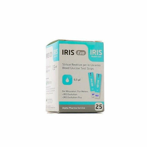 Strisce Misurazione Glicemia Iris Evo 25 Pezzi