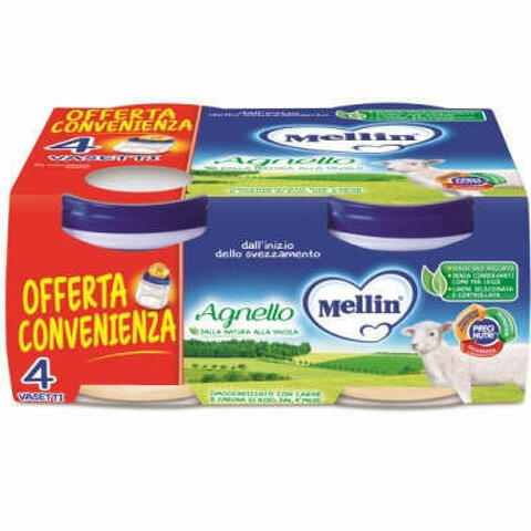 Mellin Omogeneizzato Agnello 4 Pezzi X 80 G