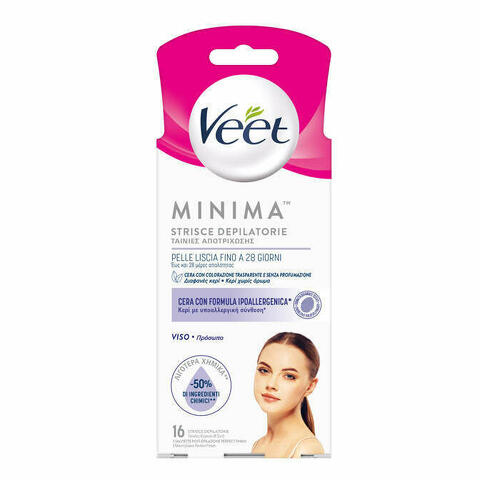 Veet Strisce Viso Ipoallergeniche 16 Pezzi