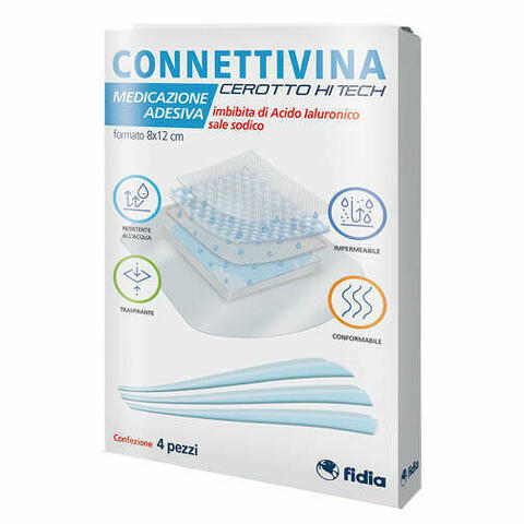 Cerotto Connettivina Hitech 8 X 12 Cm 4 Pezzi