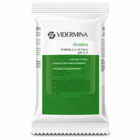 Vidermina Clx Attiva 15 Salviette Intime Detergenti