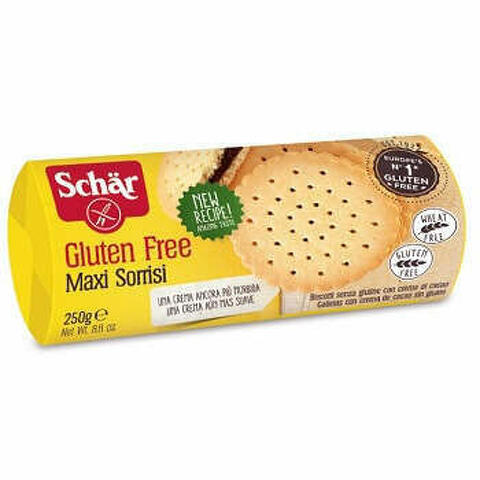 Schar Maxi Sorrisi Biscotti Con Crema Al Cacao 250 G