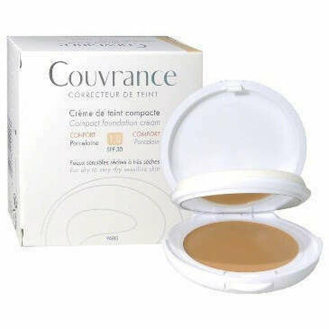 Eau Thermale Avene Couvrance Crema Compatta Colorata Nf Comfort Porcellana 9,5 G