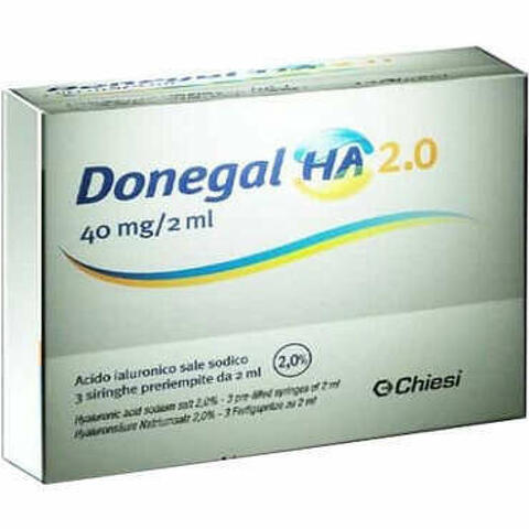 Siringa Intra-articolare Donegal Ha 2.0 Acido Ialuronico 40mg 2ml 3 Pezzi