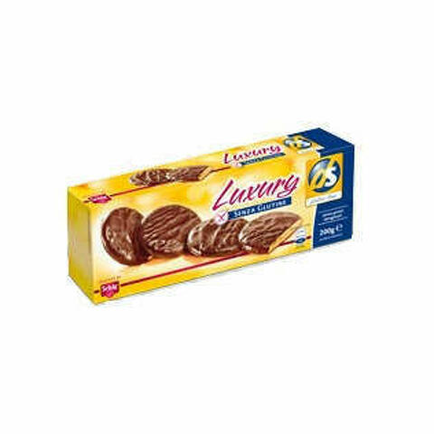 Schar Luxury Biscotti Di Pasta Frolla Ricoperti Di Cioccolato Al Latte 200 G