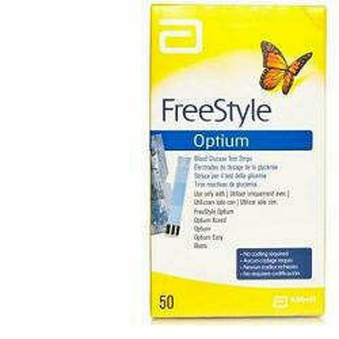 Strisce Misurazione Glicemia Freestyle Optium Test Strips 50 Pezzi Senza Calibrazione