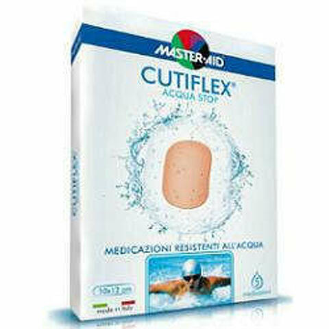 Medicazione Autoadesiva Trasparente Impermeabile Contro Acqua E Batteri Cutiflex Master-aid 10x12 Cm 5 Pezzi