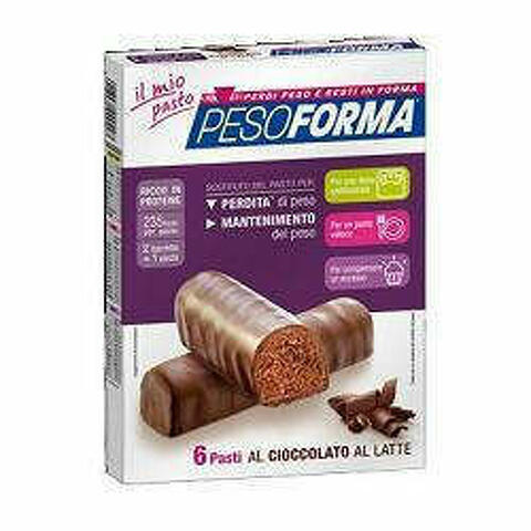 Pesoforma Barretta Cioccolato Latte 12 Pezzi