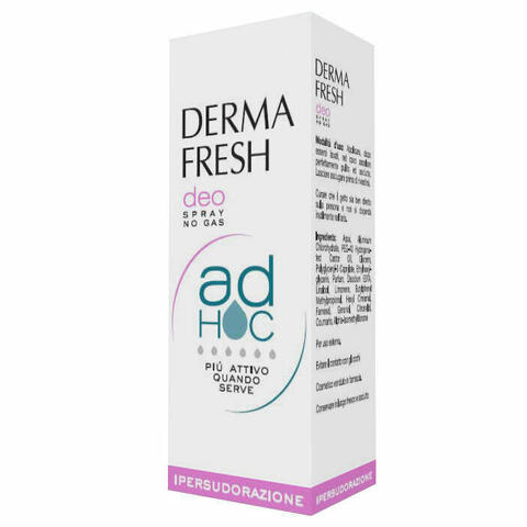 Dermafresh Deo Spray No Gas Ad Hoc Ipersudorazione Deodorante 100ml