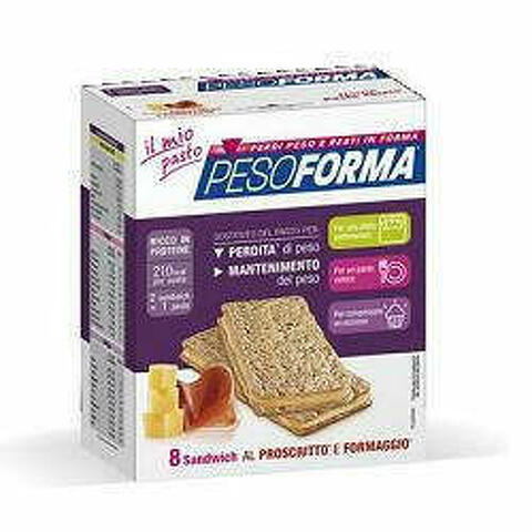 Pesoforma Sandwich Prosciutto/formaggio 4 Pasti 8 Pezzi X 25 G