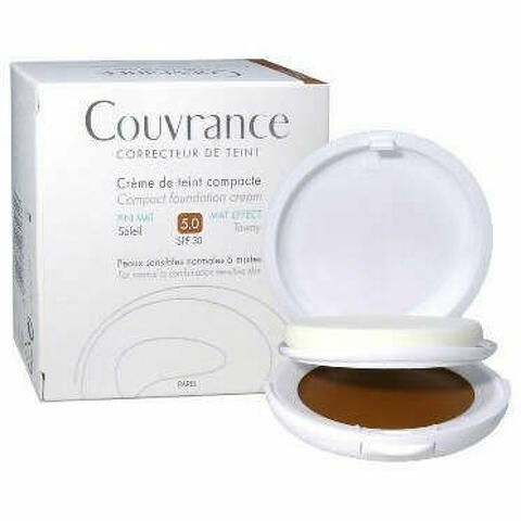 Eau Thermale Avene Couvrance Crema Compatta Colorata Nf Oil Free Sole 9,5 G