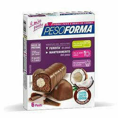 Pesoforma Barretta Cuore Cocco 6 Pasti 12 X 31 G