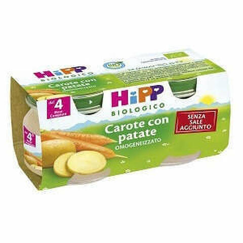 Hipp Bio Omogeneizzato Carote Patate 80 G 2 Pezzi