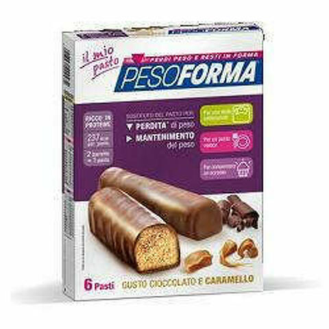 Pesoforma Barretta Cioccolato Caramello 12 Pezzi