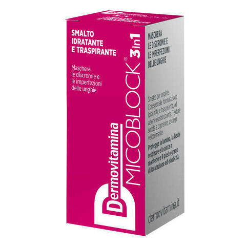 Dermovitamina Micoblock 3 In 1 Smalto Idratante E Traspirante Fucsia 5ml