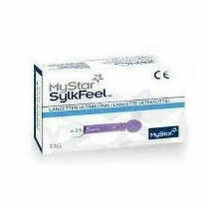  - Lancette Pungidito Mystar Sylkfeel Lancets 33 Gauge 25 Pezzi