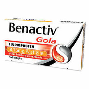 Reckitt Benactiv - 8,75 Mg Pastiglie Senza Zucchero Gusto Arancia16 Pastiglie