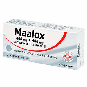 Sanofi Maalox - 400 Mg + 400 Mg Compresse Masticabili 40 Compresse