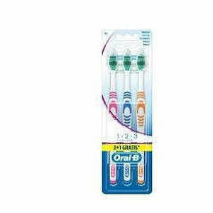  - Oralb 123 Classic Care Spazzolino Manuale 3 Pezzi