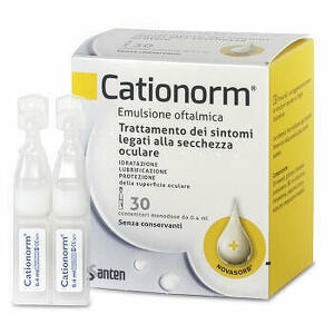 Santen Italy - Cationorm Gocce 30 Fiale Monodose Da 0,4ml