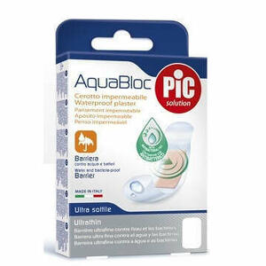  - Cerotto Pic Aquabloc Cm10x15 Antibatterico 5 Pezzi