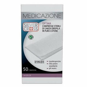  - Garza Silvercross Cotone 10x10cm 25 Pezzi