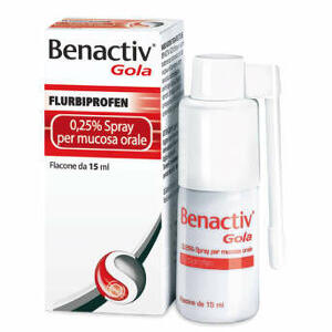 Benactiv - 0,25%  Spray Per Mucosa Oraleflaconcino 15 Ml