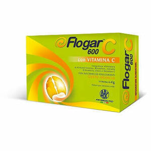  - Flogar  C 600 Con Vitamina C 14 Bustine Gusto Arancia