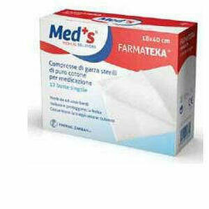  - Garza Compressa Meds Farmatexa 12/8 18x40cm 12 Pezzi