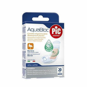  - Cerotto Pic Aquabloc 19x72mm Antibatterico 20 Pezzi