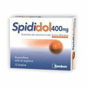 Zambon Spididol - 400 Mg Granulato Per Soluzione Orale Gusto Albicocca 12 Bustine In Accoppiato Carta/al/pe