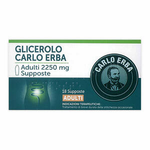 J&j Glicerolo Carlo Erba - Adulti 2,250 G Supposte 18 Supposte