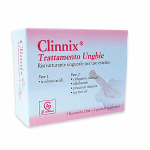  - Clinnix Trattamento Unghie 2 Flaconi 15ml + 2 Pennelli Applicatori