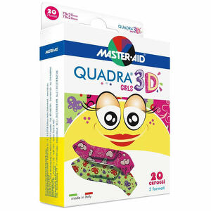 Pietrasanta Pharma - Cerotto Master-aid Quadra 3d Girls 20 Pezzi Assortiti