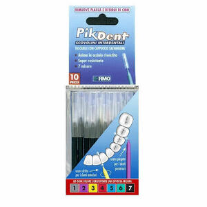  - Pikdent Stuzzicolino 7 Nero 10 Pezzi