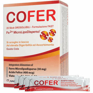  - Cofer 20 Stick Orosolubili Gusto Cola