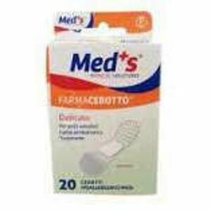  - Cerotto Meds Strips Delicato Tessuto Non Tessuto Medio 20 Pezzi