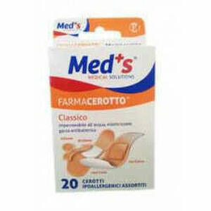  - Cerotto Meds Strips Poliuretano Ipoallergenico Classico Assortiti 20 Pezzi