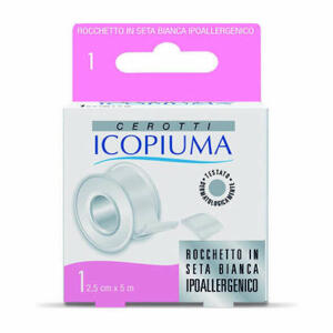 Desa Pharma - Cerotto Icopiuma In Rocchetto Seta Bianco Ipoallergenico 2,5 Cm X 5 M