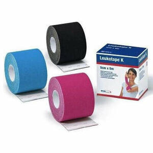  - Benda Adesiva Leukotape K Per Taping Fisioterapico Larghezza 5 Cm Lunghezza 5 M Colore Rosa In Rotolo