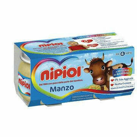 Nipiol Omogeneizzato Manzo 120 G 2 Pezzi