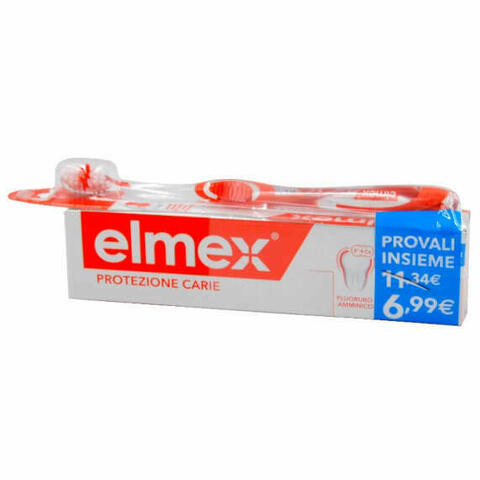 Elmex Dentifricio Protezione Carie 100ml + Spazzolino Elmex Protezione Carie Interx