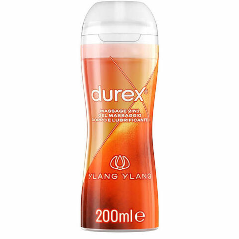 Durex massage 2 in 1 gel massaggio corpo e lubrificante ylang ylang 200ml
