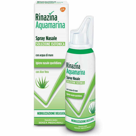 Rinazina Aquamarina Isotonica Aloe Spray Nebulizzazione Delicata 100ml