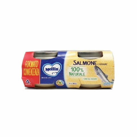 Mellin Omogeneizzato Di Salmone E Verdure 4 X 80 G