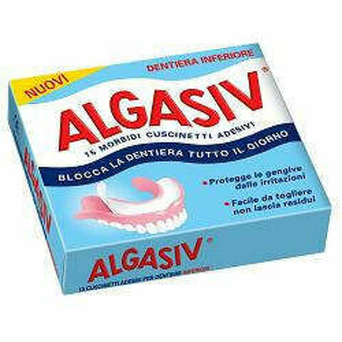 Algasiv Adesivo Per Protesi Dentaria Inferiore 15 Pezzi