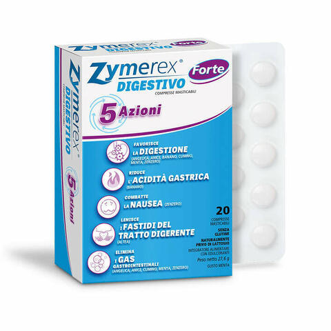 Zymerex Digestivo Forte 5 Azioni 20 Compresse Masticabili