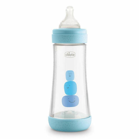 Chicco Biberon Perfect 5 Boy 300ml In Silicone 3 Fori